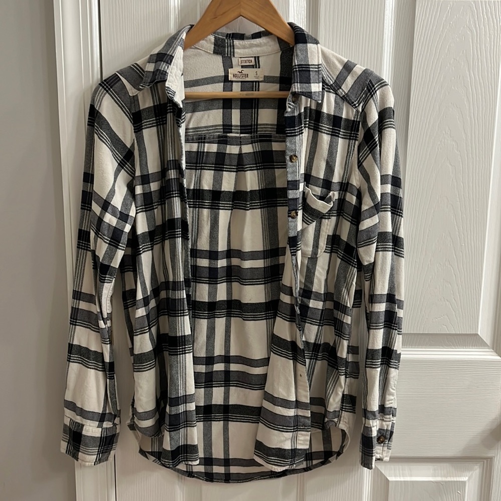Dark Grey and White Flannel